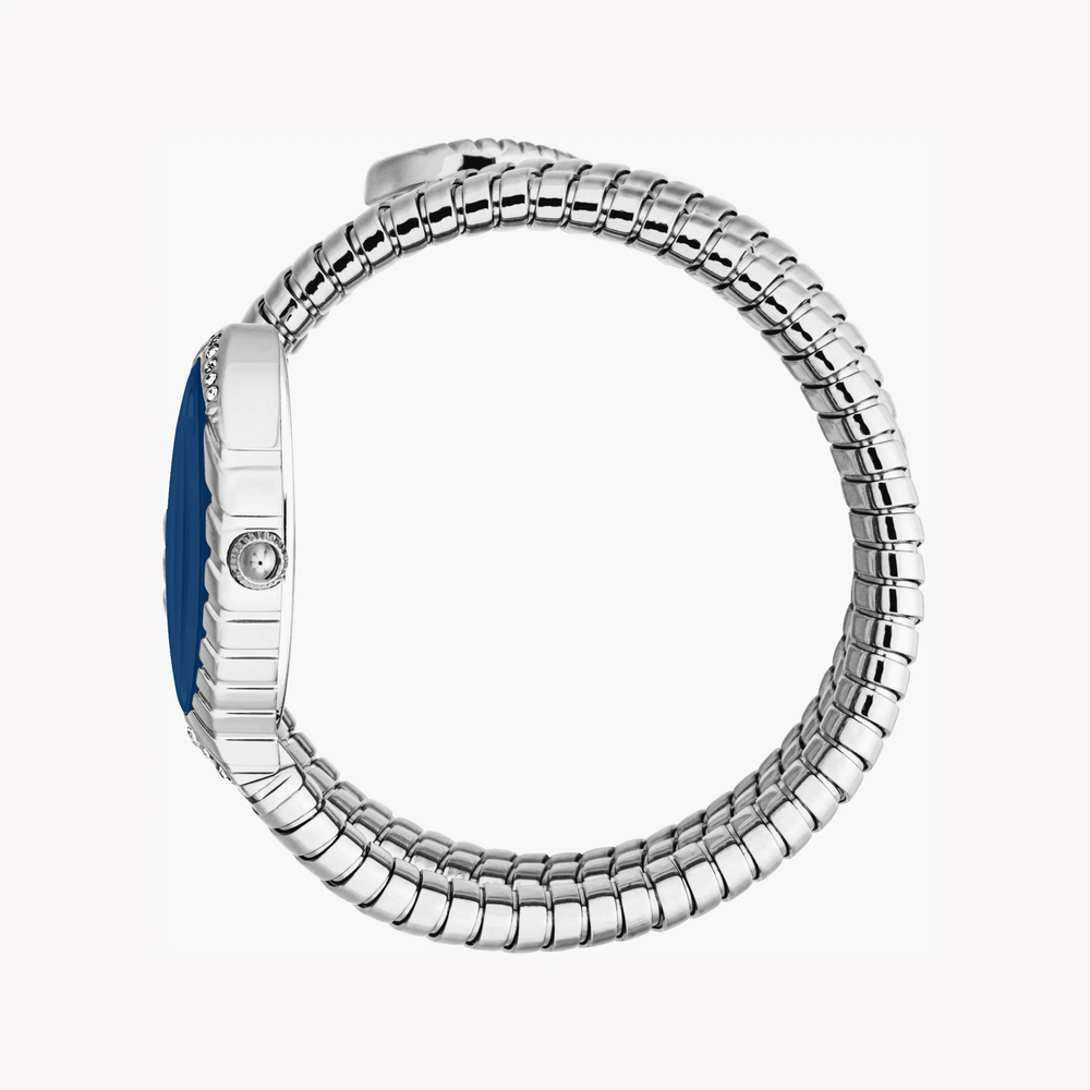 Just Cavalli Women's Silver Watch, Dark Blue Dial | Jc1l323m0015 by i-watch