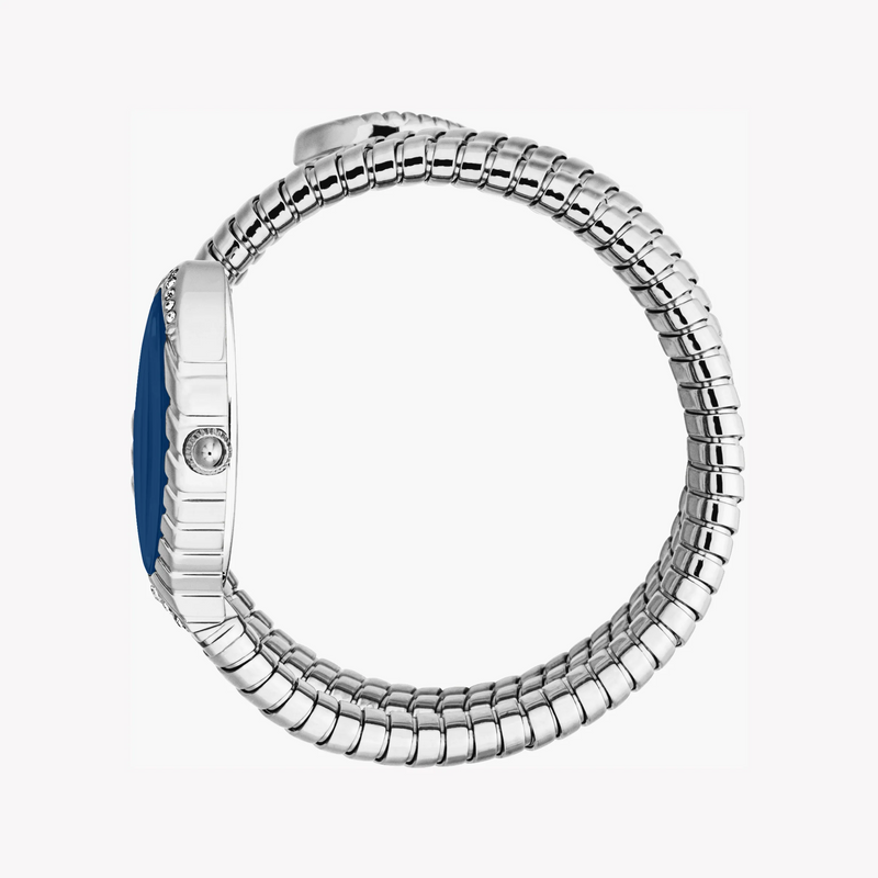 Just Cavalli Women's Silver Watch, Dark Blue Dial | Jc1l323m0015 by i-watch