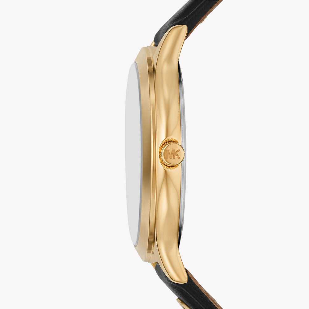 MICHAEL KORS MK7482 GOLD CHIC TIMEPIECE WITH BLACK LEATHER BAND-i-Watch-2