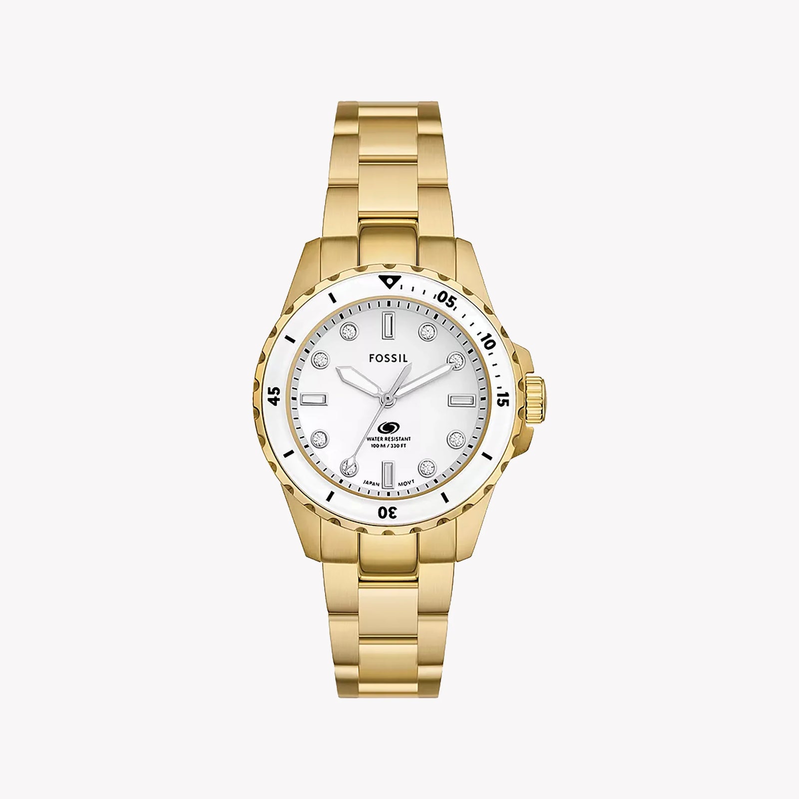 Fossil Women's Gold Stainless Steel Watch, White Dial | Es5350 by i-watch