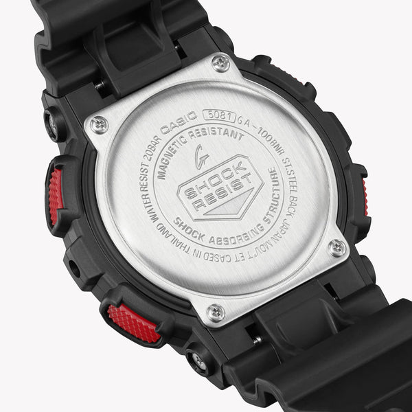 G-Shock Men's Black Resin Watch, Digital Display | Ga-100bnr-1adr by i-watch