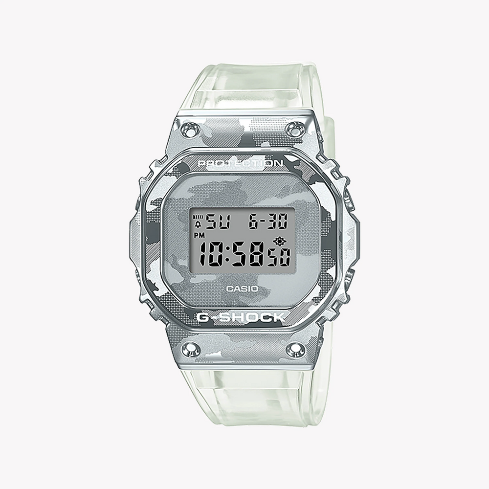 G-Shock Men's Silver Resin Watch, White Band | Gm-5600scm-1dr by i-watch
