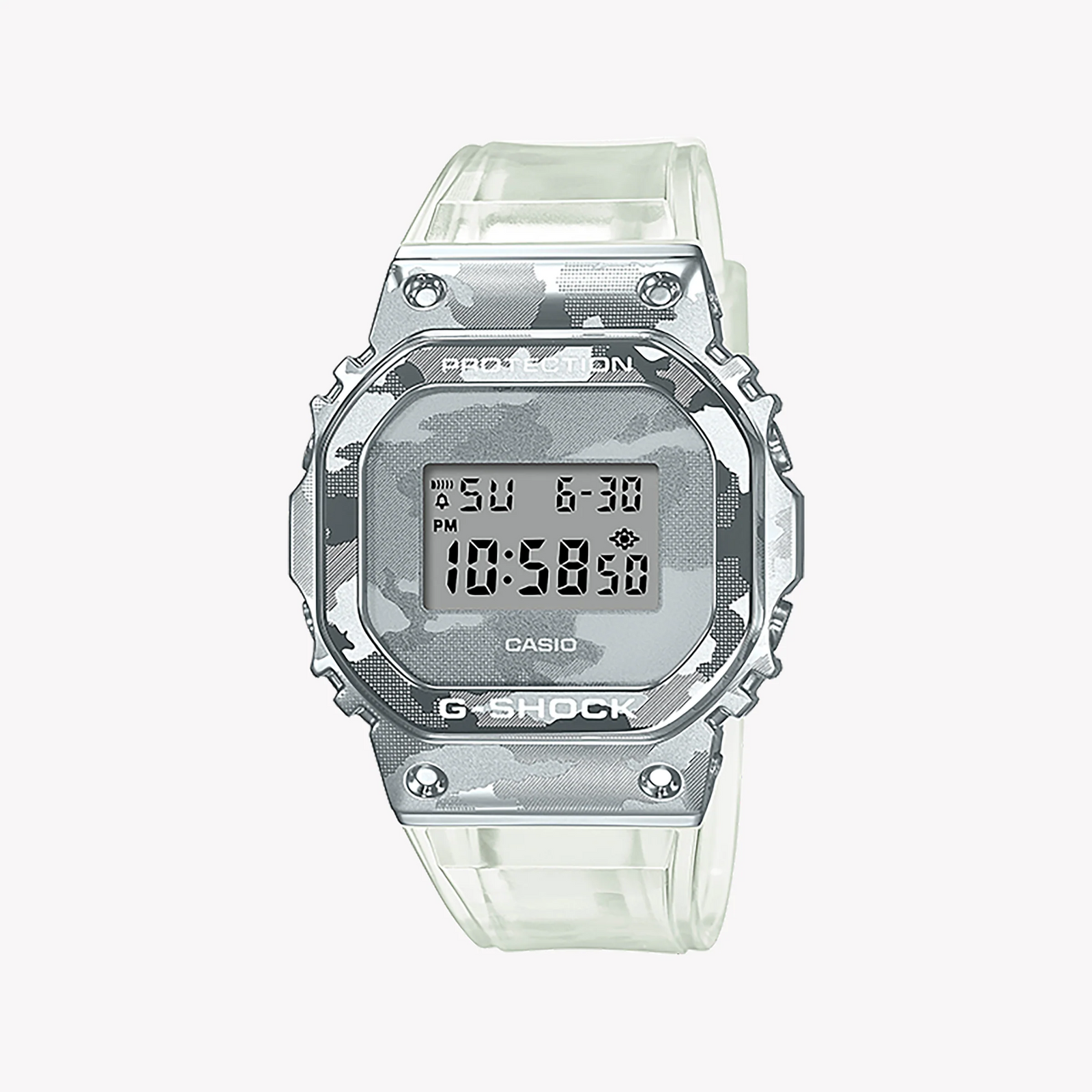 G-Shock Men's Silver Resin Watch, White Band | Gm-5600scm-1dr by i-watch