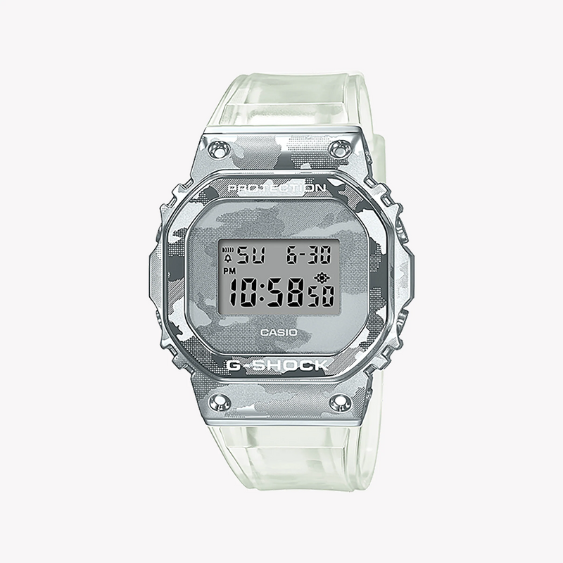 G-Shock Men's Silver Resin Watch, White Band | Gm-5600scm-1dr by i-watch