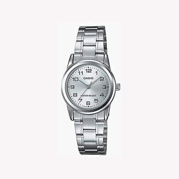 Casio Women's Silver Stainless Steel Watch, Silver Dial | Ltp-V001d-7b by i-watch