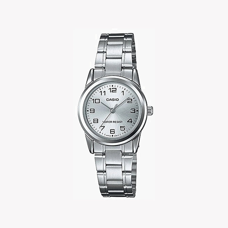 Casio Women's Silver Stainless Steel Watch, Silver Dial | Ltp-V001d-7b by i-watch