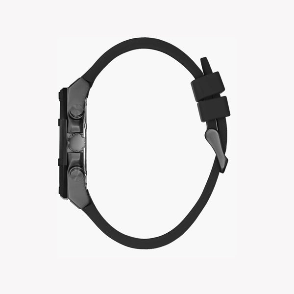 Guess Men's Black Silicone Watch, Black Stainless Steel | Gw0263g4 by i-watch