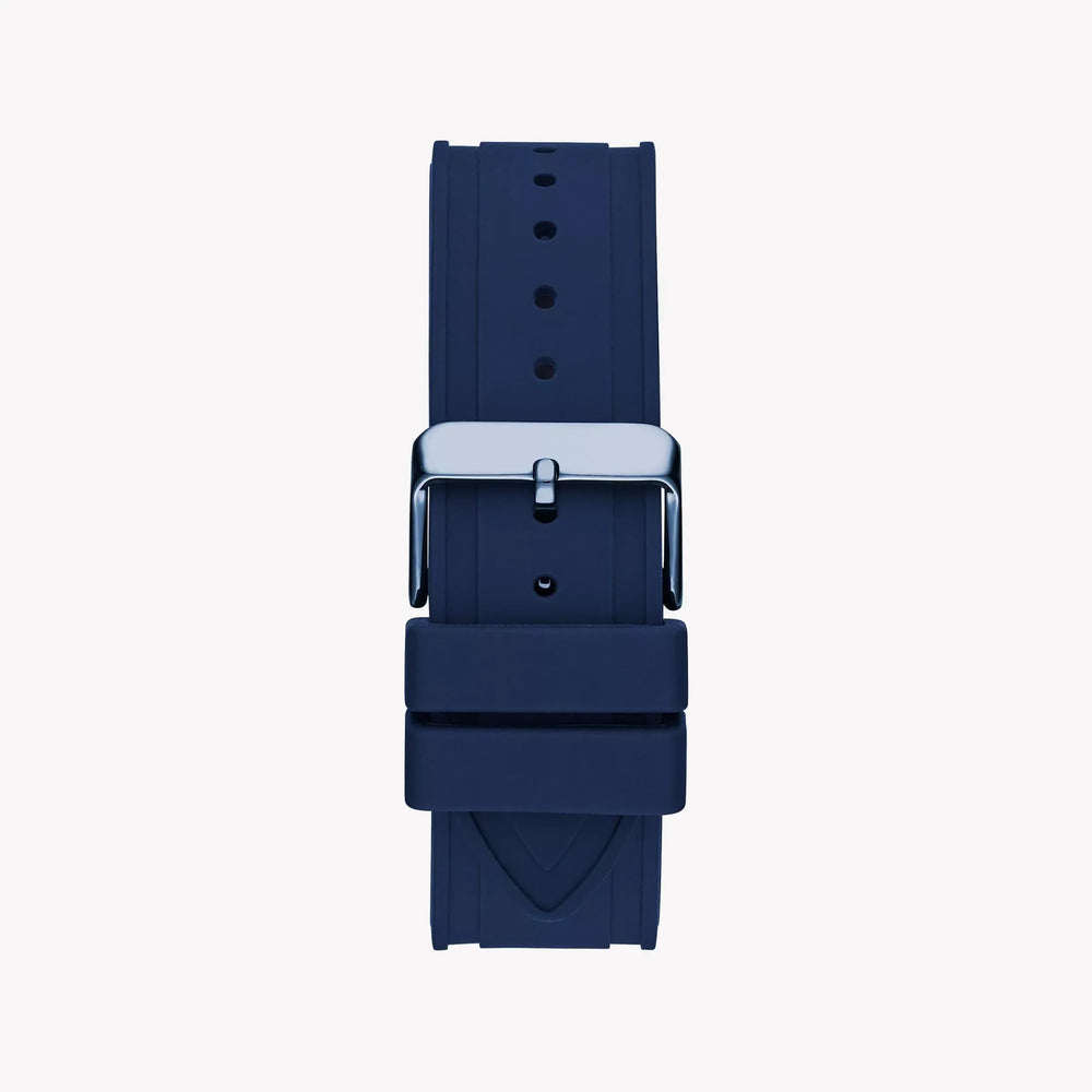 Guess Men's Rose Gold/Blue Silicone Watch, Blue Dial | Gw0263g2 by i-watch