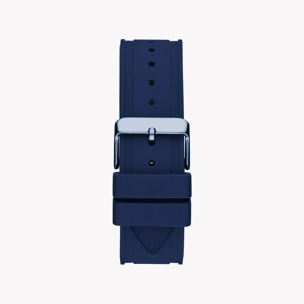 Guess Men's Rose Gold/Blue Silicone Watch, Blue Dial | Gw0263g2 by i-watch