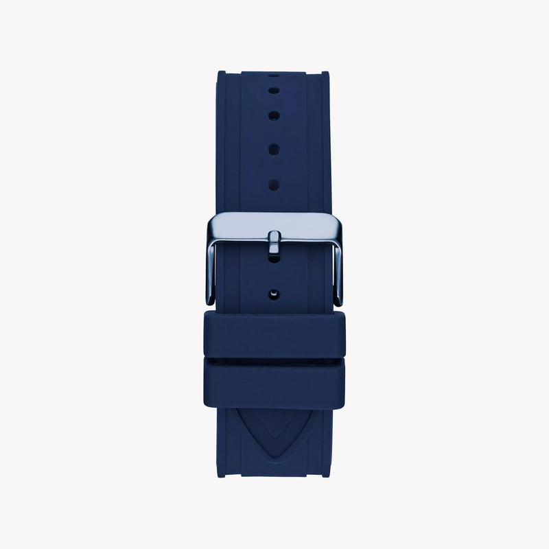 Guess Men's Rose Gold/Blue Silicone Watch, Blue Dial | Gw0263g2 by i-watch