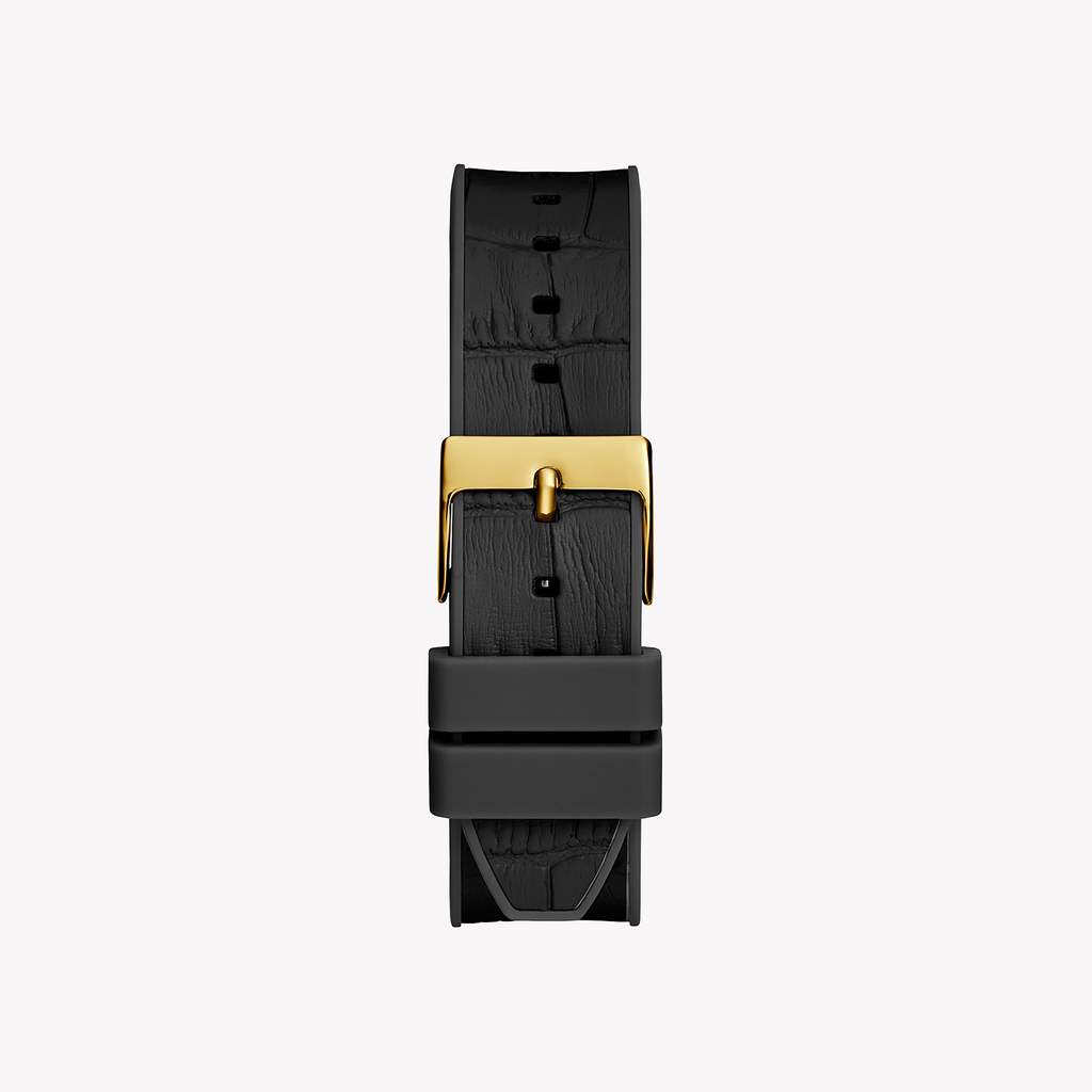 GUESS GW0553L4 - CHIC SOPHISTICATION TIMEPIECE: GOLD STAINLESS STEEL & BLACK SILICONE BAND-i-Watch-3