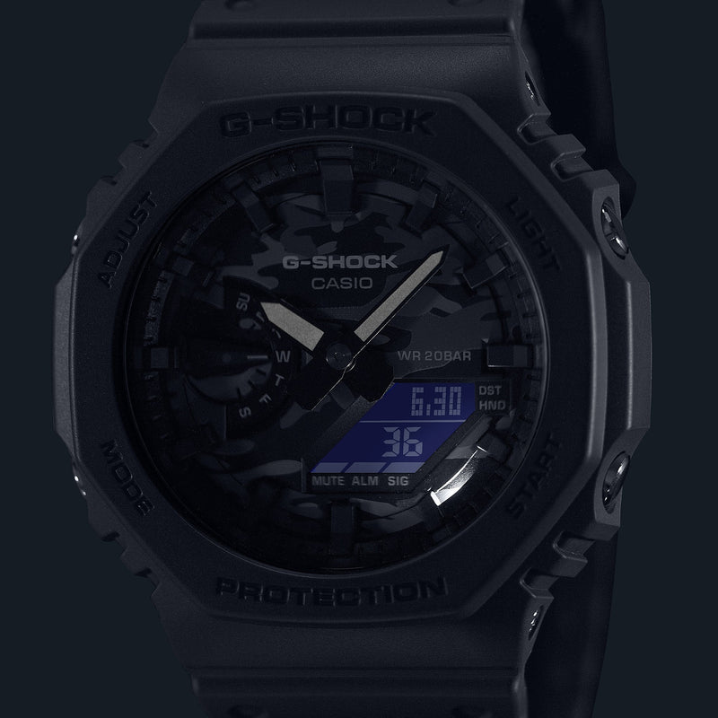 Casio G-Shock Ga-2100ca-8adr Oak - Bold Adventurer Men's Watch With Vibrant Green Resin BAnd and Digital Display by i-watch