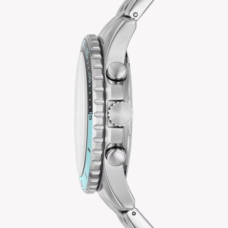 Fossil Men's Silver Watch, Black Dial | Fs5827 by i-watch
