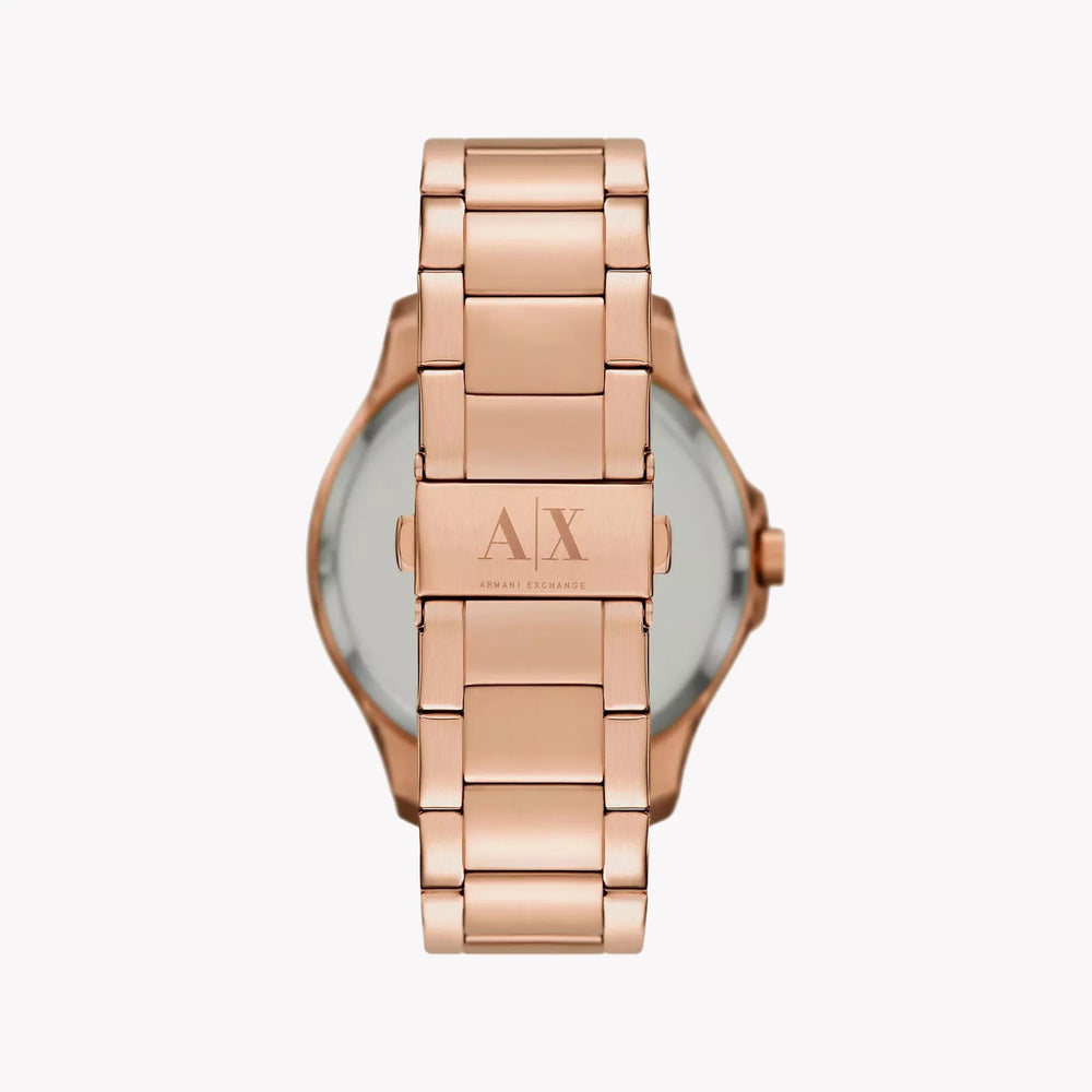 Armani Exchange Men's Rose Gold Watch, Black Dial | Ax2449 by i-watch