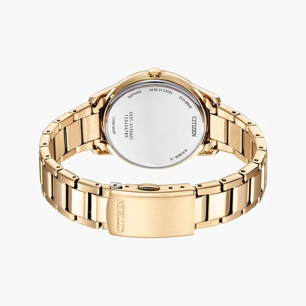 Citizen Em0418-81x Radiant Elegance - Modern Gold Women's Timepiece With White Dial & Stainless Steel Band by i-watch