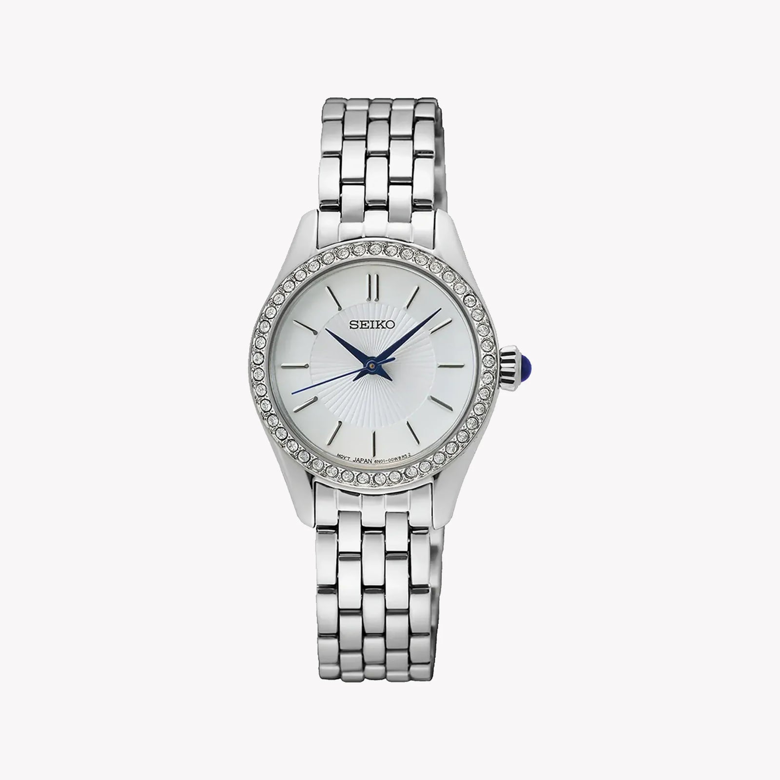 Seiko Women's Silver Stainless Steel Watch, White Dial | Sur537p1 by i-watch