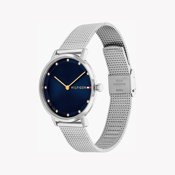 Tommy Hilfiger Men's Silver Watch, Blue Dial | 1691643 by i-watch