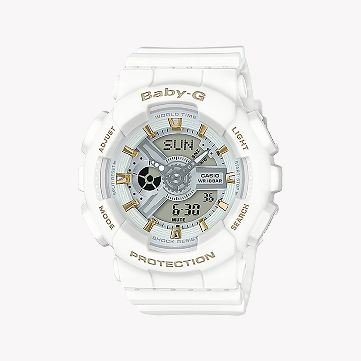 Baby-G Women's White Resin Watch, Sporty Style | Ba-110ga-7a1dr by i-watch