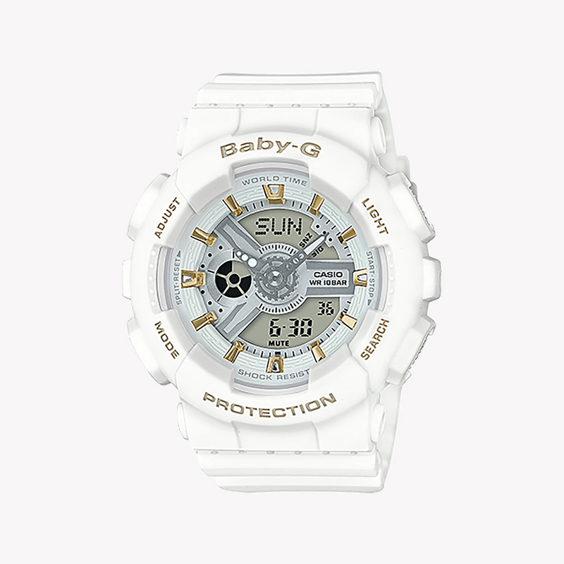 Baby-G Women's White Resin Watch, Sporty Style | Ba-110ga-7a1dr by i-watch