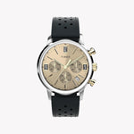 Montre pour homme Timex Marlin Quartz Chrono 40 mm SST Cadran en cuivre Bracelet en cuir marron TW2W10000