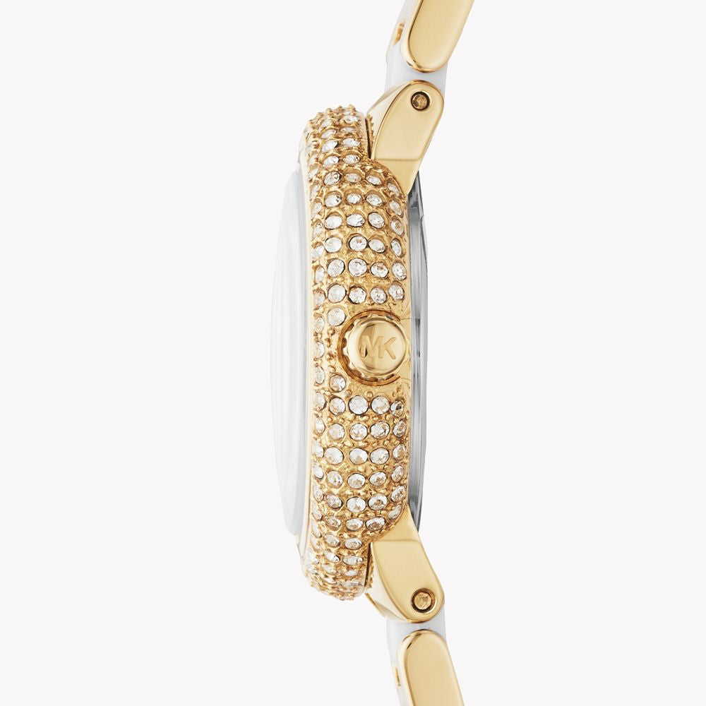 MICHAEL KORS MK6581 - LUXE GOLD STAINLESS STEEL WOMEN'S WATCH WITH WHITE DIAL-i-Watch-2