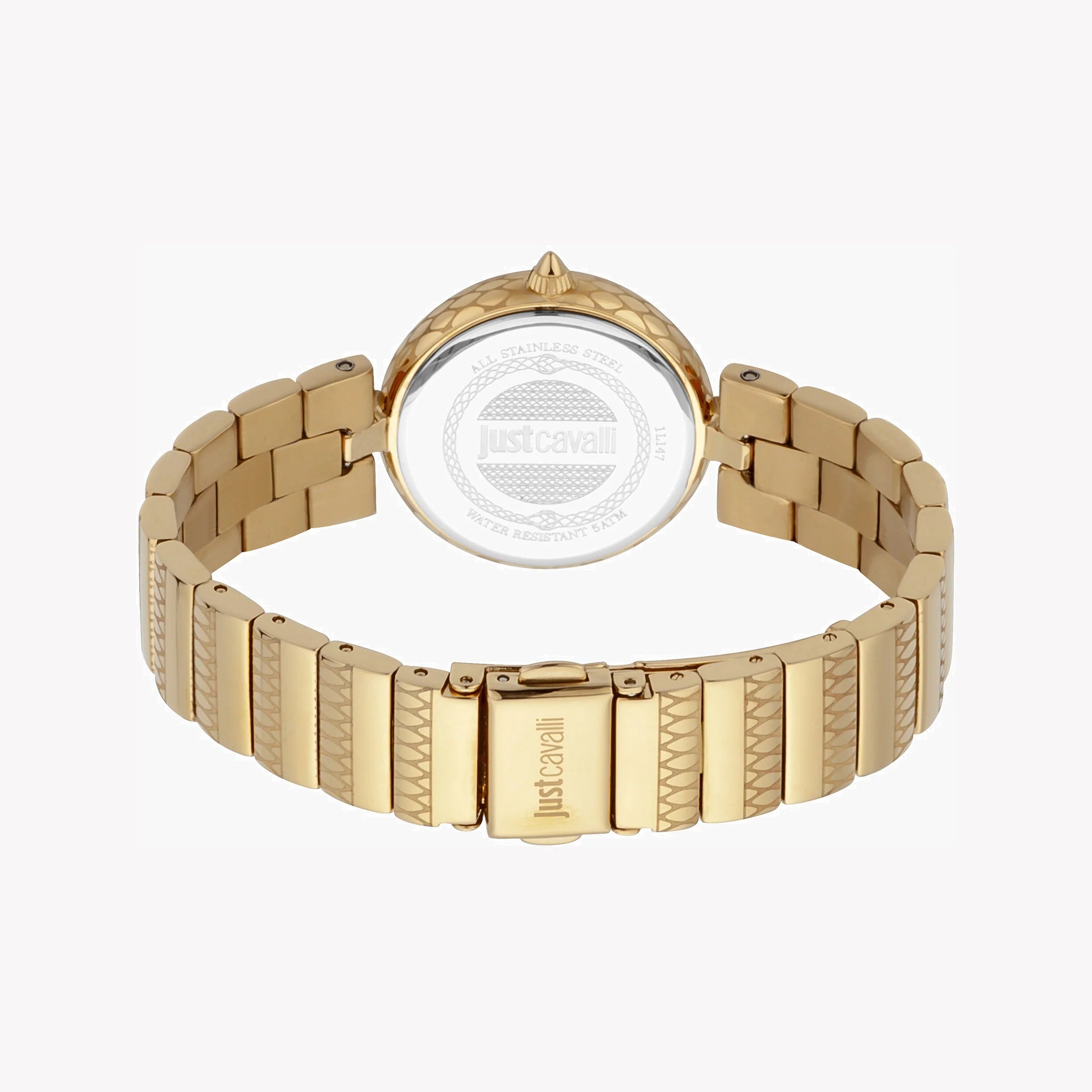 JUST CAVALLI Women's Watch with Gold Stainless Steel Case and Gold Stainless Steel Band