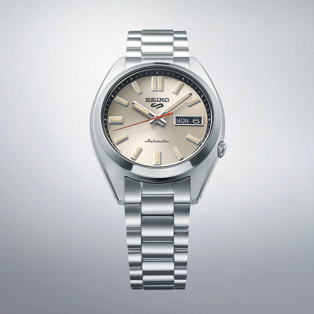 Seiko Men's Silver Stainless Steel Watch, Beige Dial | Srpk91k1 by i-watch