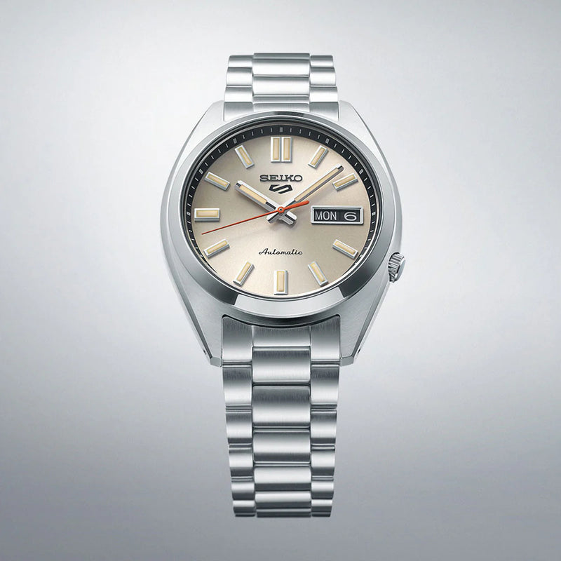 Seiko Men's Silver Stainless Steel Watch, Beige Dial | Srpk91k1 by i-watch