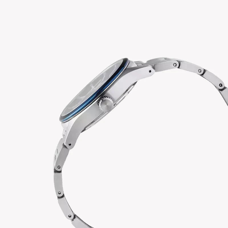 Seiko Men's Silver Stainless Steel Watch, Blue Dial | Sur559p1 by i-watch