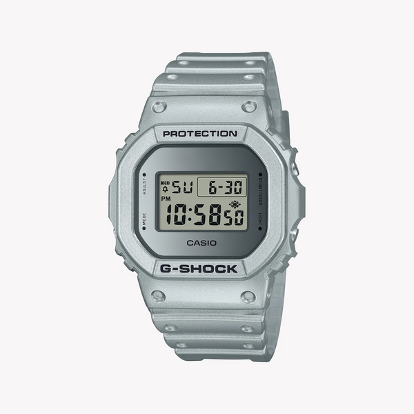 G-Shock Men's Silver Resin Watch, Digital Display | Dw-5600ff-8dr by i-watch