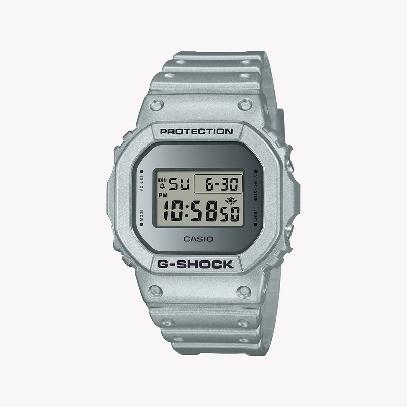 G-Shock Men's Silver Resin Watch, Digital Display | Dw-5600ff-8dr by i-watch