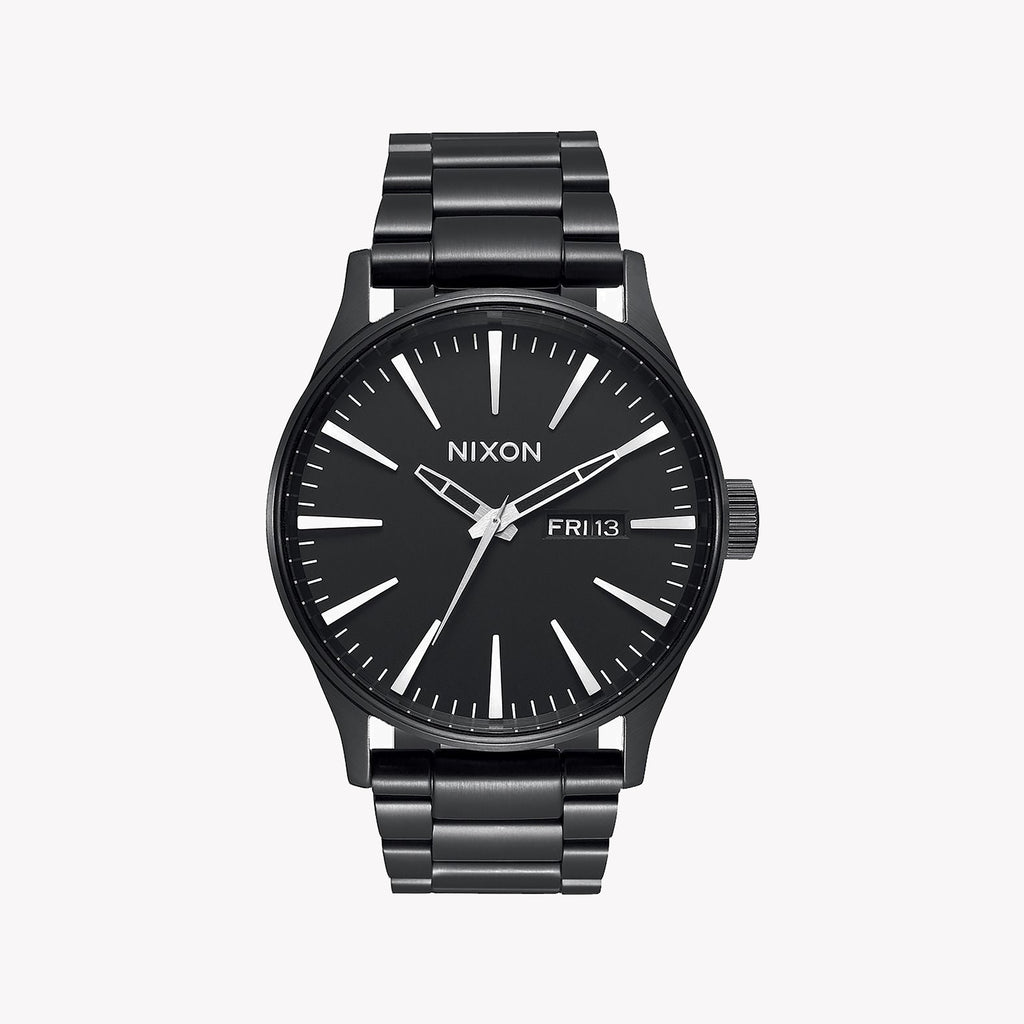 NIXON A356-001 UNSTOPPABLE STYLE - BOLD BLACK STAINLESS STEEL MEN'S WATCH WITH WATER RESISTANCE