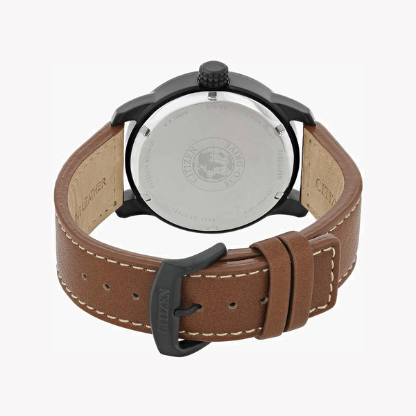 Citizen Men's Black Stainless Steel, Brown Leather | Bm8475-26e by i-watch