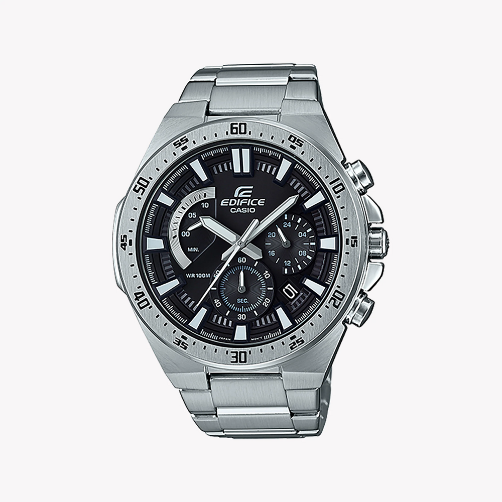 Casio Edifice Efr-563d-1avudf - Bold Adventurer Men's Watch With Silver Stainless Steel And Black Dial by i-watch