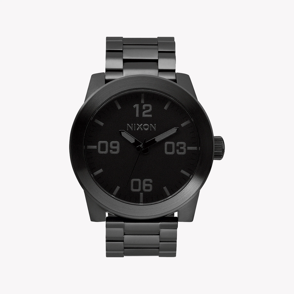 NIXON A346-001 BLACK STAINLESS STEEL - STRIKING STYLE FOR THE MODERN MAN