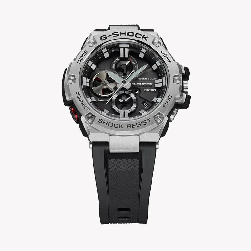 Casio G-Shock Gst-B100-1adr - Unyielding Style For The Modern Explorer Men's Watch With Silver Stainless Steel Case And Bold Black Resin Band by i-watch