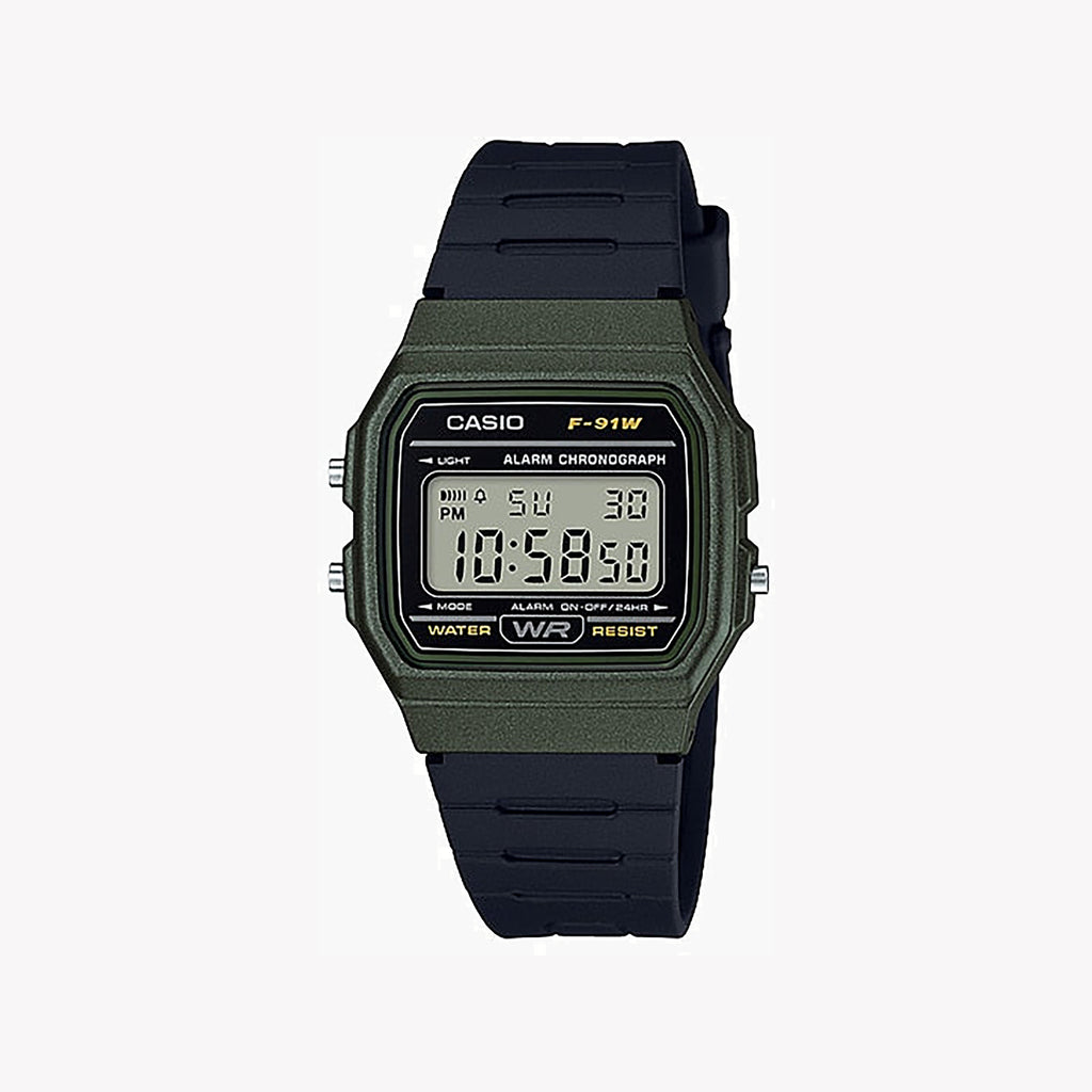 CASIO F-91WM-3A SPORTY VERSATILITY - DYNAMIC GREEN TIMEKEEPER FOR EVERYDAY ADVENTURES-i-Watch-3