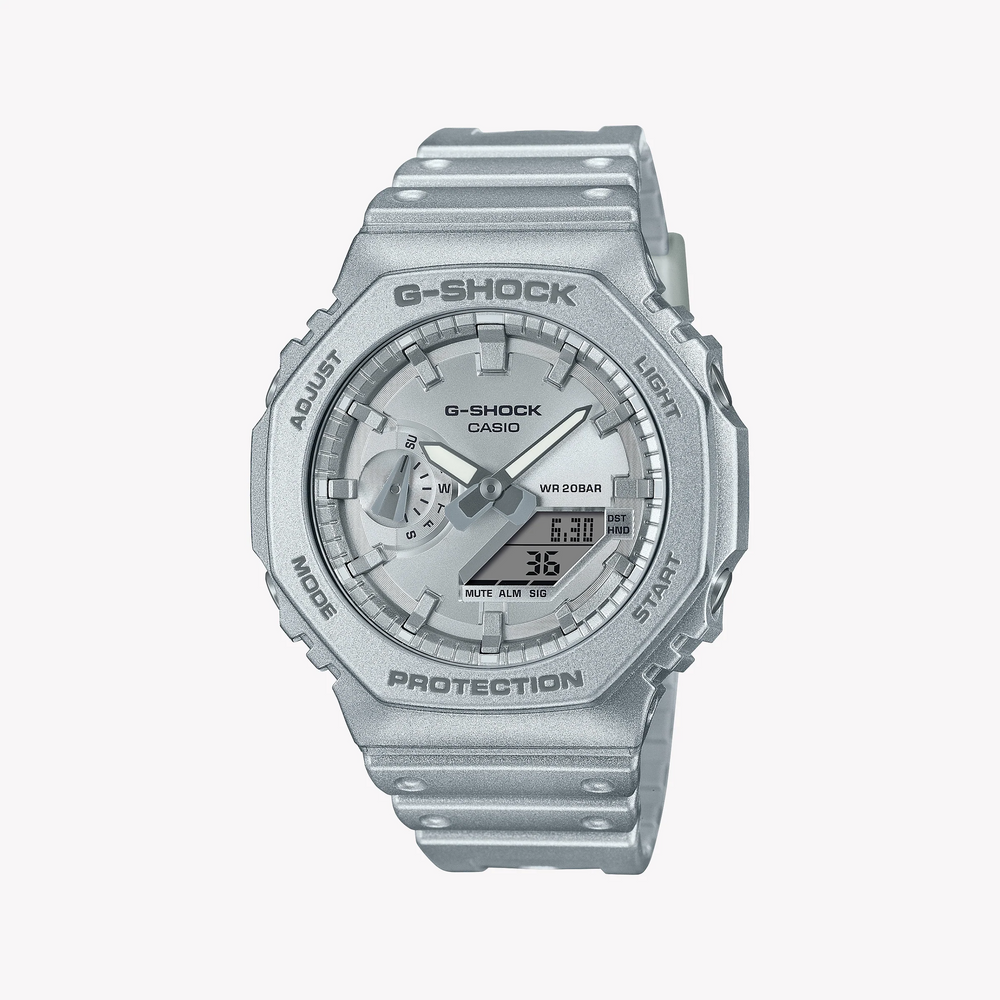 G-Shock Men's Silver Resin Watch, Sporty Style | Ga-2100ff-8adr by i-watch
