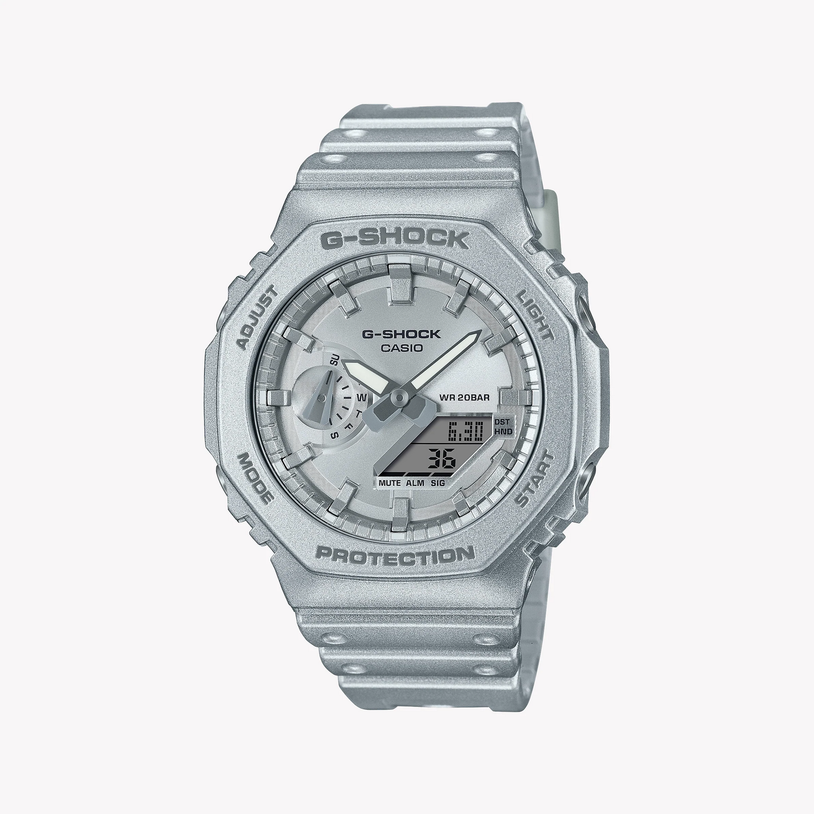 G-Shock Men's Silver Resin Watch, Sporty Style | Ga-2100ff-8adr by i-watch
