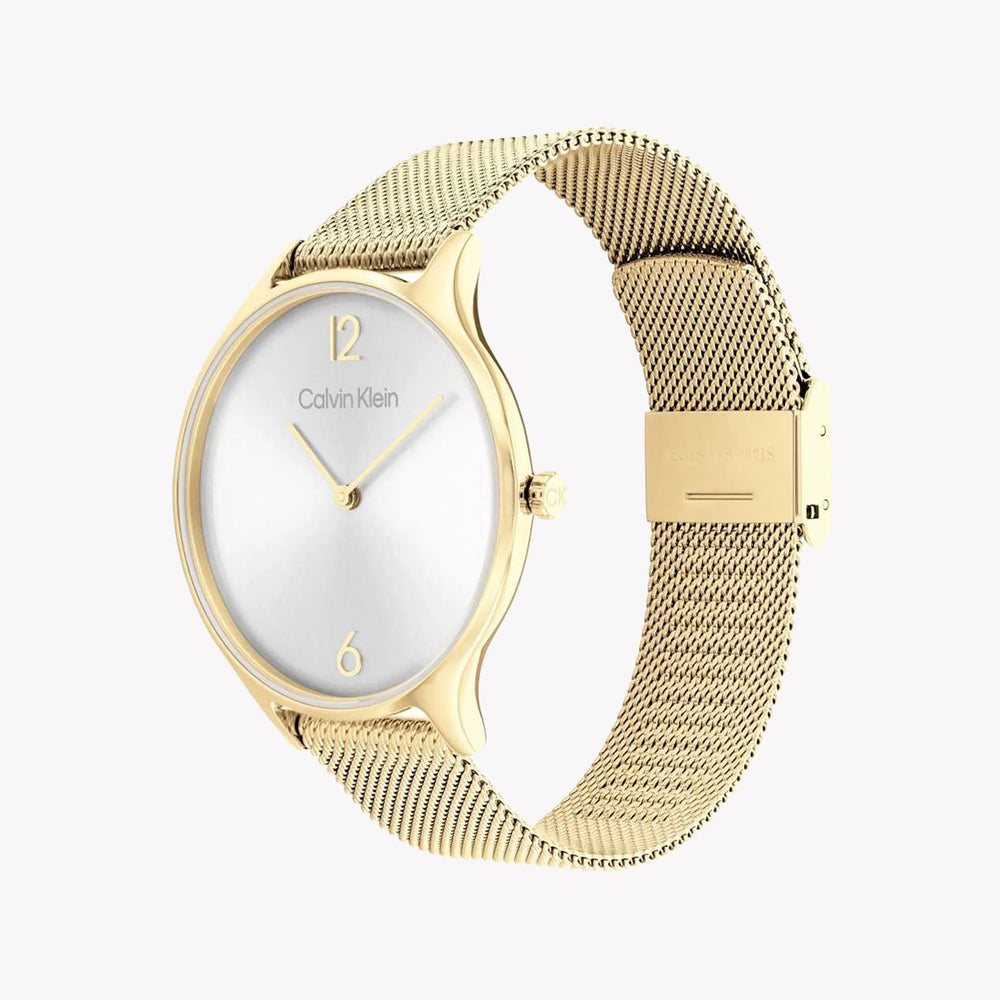 Ck Calvin Klein Women's Gold Watch, Silver Dial | K2g27126e by i-watch