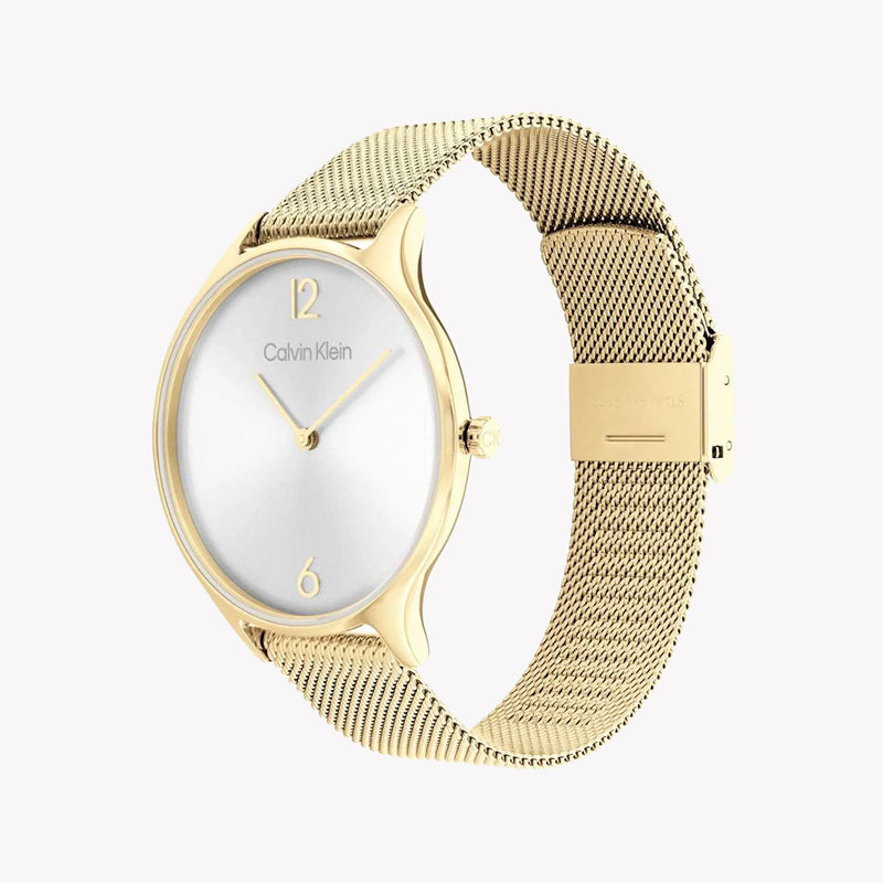 Ck Calvin Klein Women's Gold Watch, Silver Dial | K2g27126e by i-watch