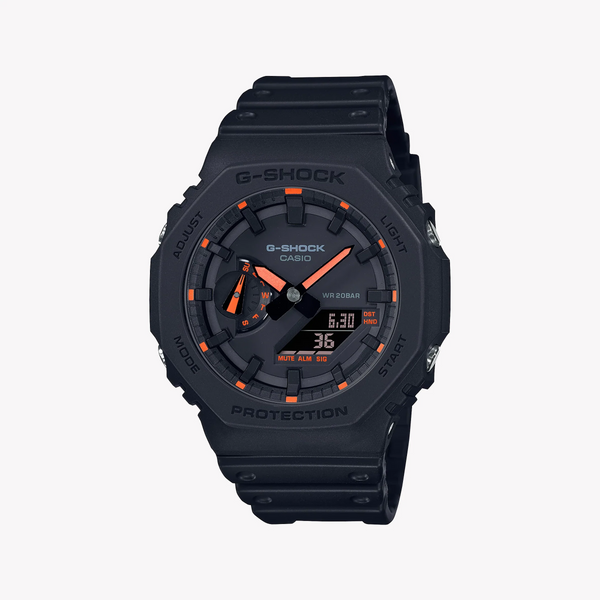 Casio G-Shock Ga-2100-1a4dr Oak - Bold Black Beauty Men's Watch With Carbon Core Guard And Vibrant Digital Display by i-watch