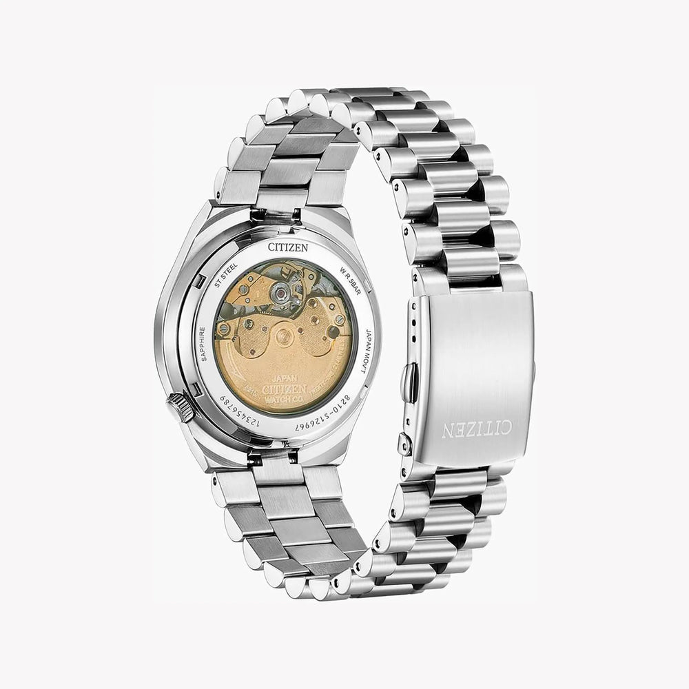 Citizen Men's Silver Stainless Steel Watch, Yellow Dial | Nj0150-81z by i-watch