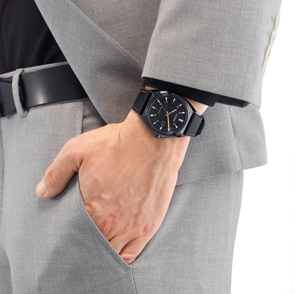 CITIZEN AW1577-11H MODERN ELEGANCE - BLACK STAINLESS STEEL ECO-DRIVE MEN'S WATCH-i-Watch-2