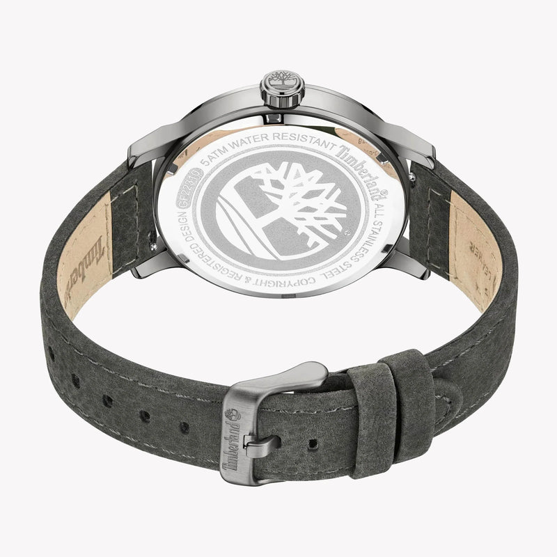Timberland Men's Grey Leather Watch, Black Dial | Tdwgf2231003 by i-watch