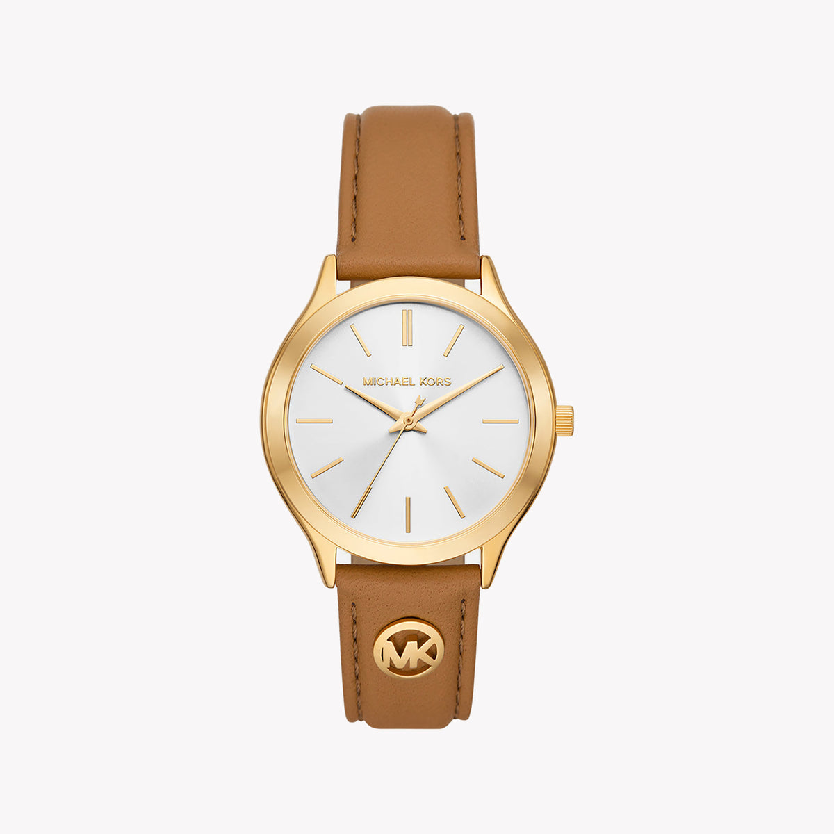 MICHAEL KORS MK7465 - BOLD SOPHISTICATION WOMEN'S WATCH WITH GOLD TONE AND BROWN LEATHER BAND