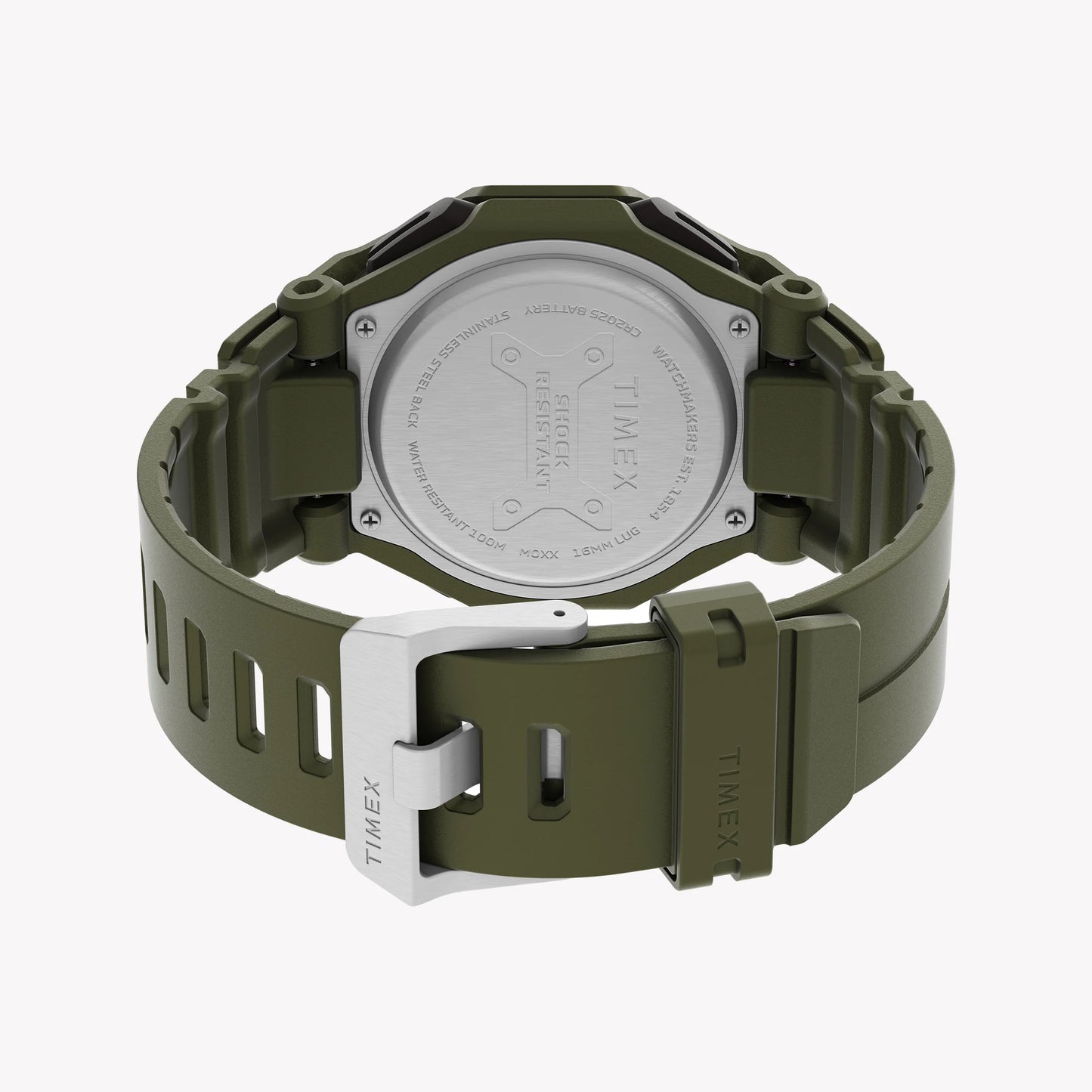 Timex Command Encounter Digital Green Resin Case Neg Display Green Resin Strap TW2V93700 Men's Watch