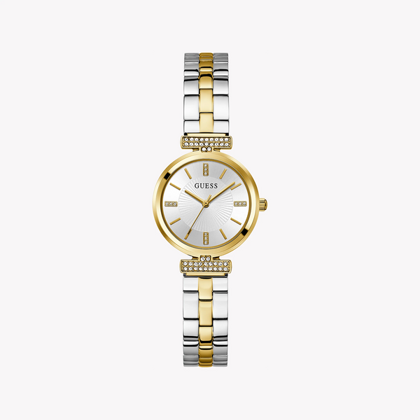 Guess Women's Gold/Silver Stainless Steel Watch, Silver Dial | Gw0762l5 by i-watch