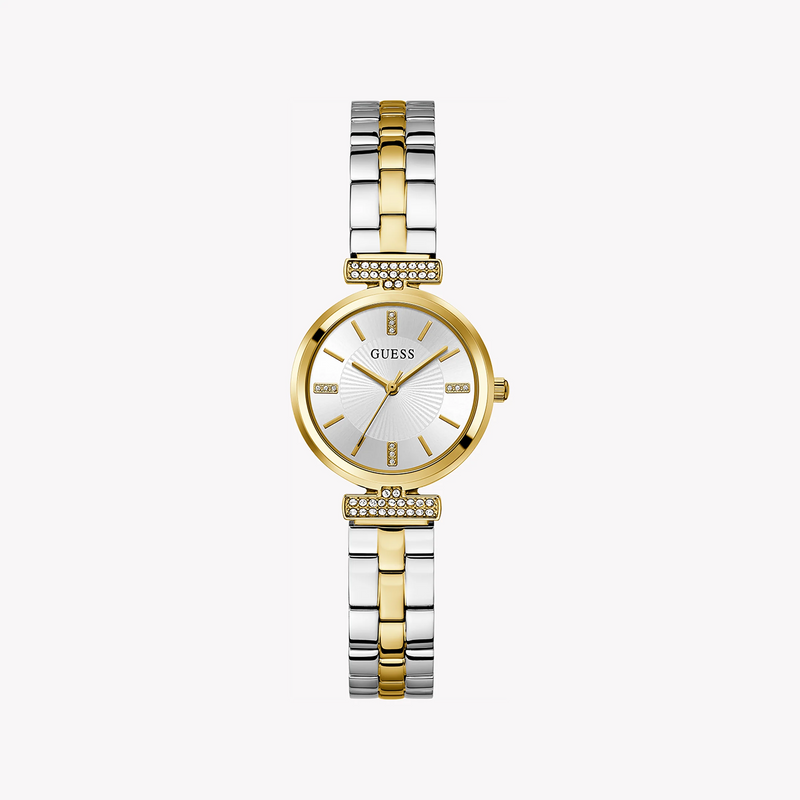 Guess Women's Gold/Silver Stainless Steel Watch, Silver Dial | Gw0762l5 by i-watch