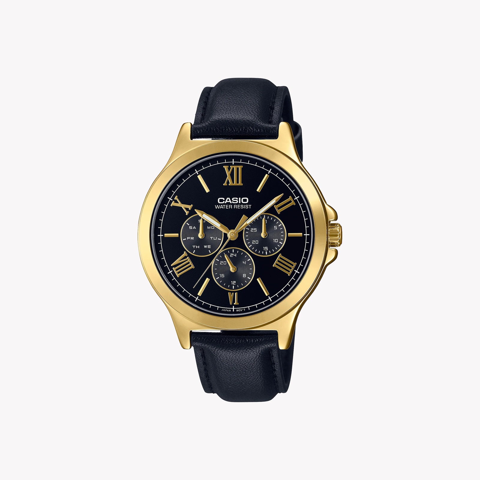 Casio Men's Gold Watch, Black Dial | Mtp-V300gl-1a by i-watch